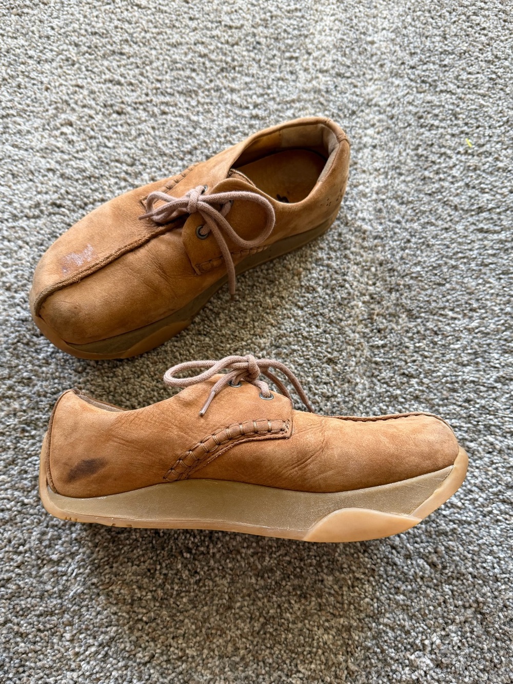Earth Balance Vintage Leather Lace Up Shoe Mocha Brown Size 7